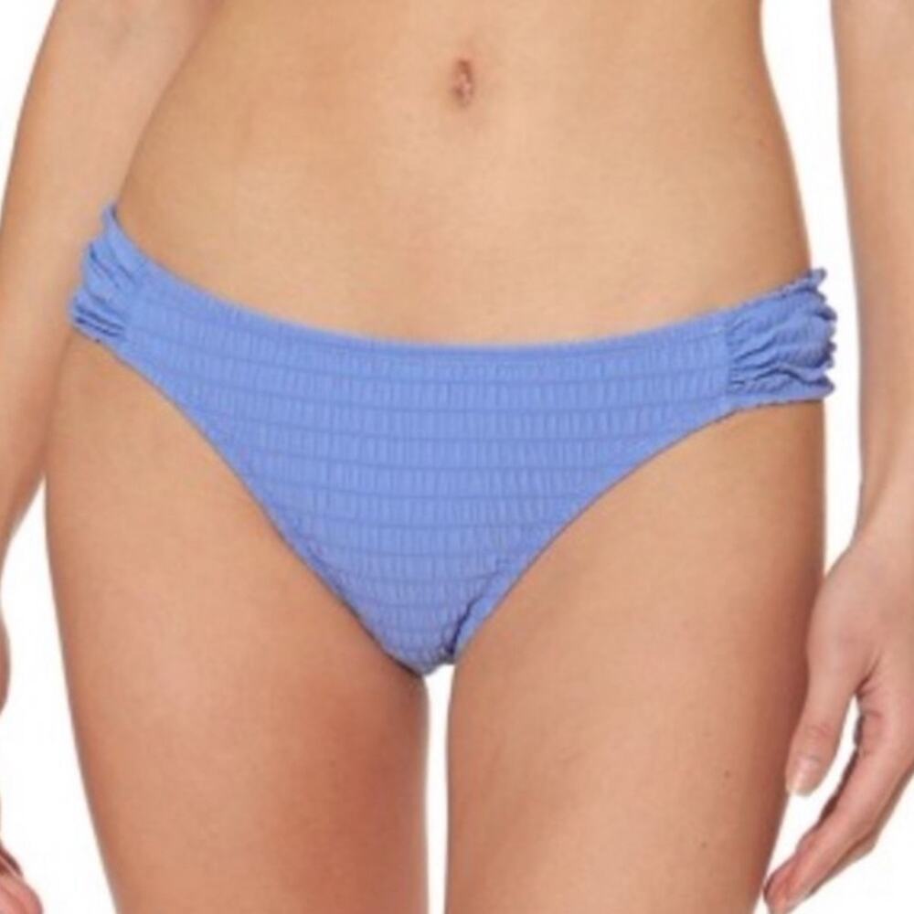 Jessica Simpson Smocked Hipster Bikini Swim Bottom